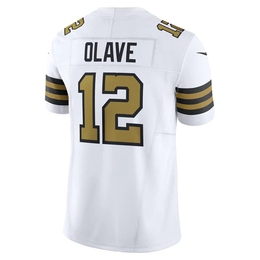 NO.Saints #12 Chris Olave Player White Vapor Limited Football Jerseys football jersey product view 1