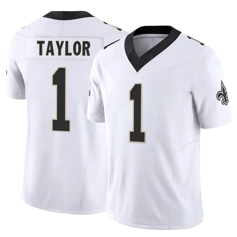 NO.Saints #1 Alontae Taylor Player White Vapor F.U.S.E. Limited Football Jerseys football jersey product view 1