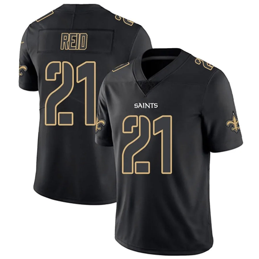 NO.Saints #21 Justin Reid Player Carbon Limited Black Impact Football Jerseys football jersey product view 1
