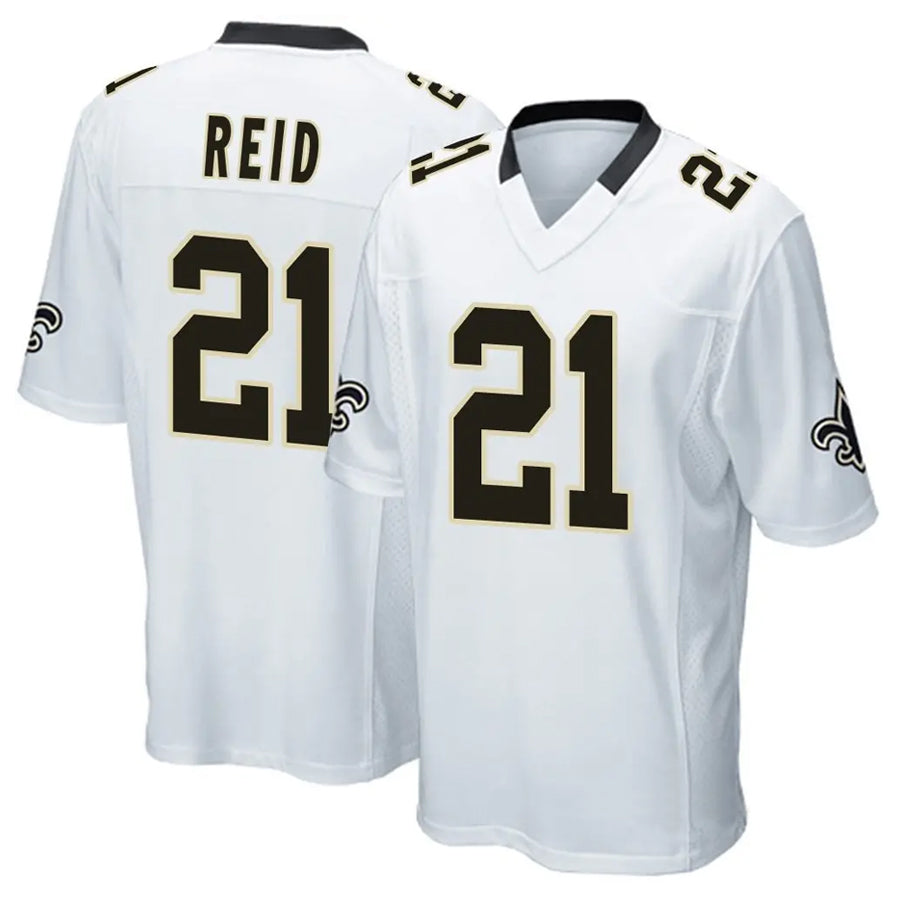 NO.Saints #21 Justin Reid Player White Home Game Football Jerseys football jersey product view 1