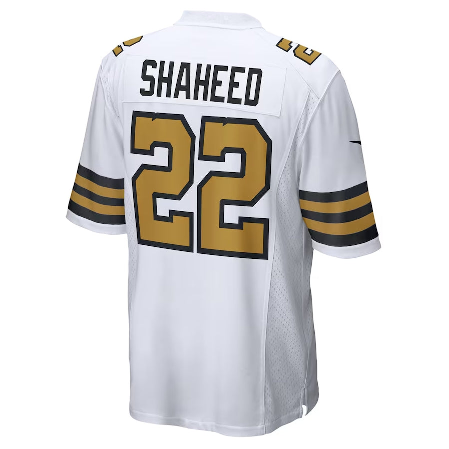 NO.Saints #22 Rashid Shaheed Player White Game Stitched American Football Jerseys football jersey product view 1