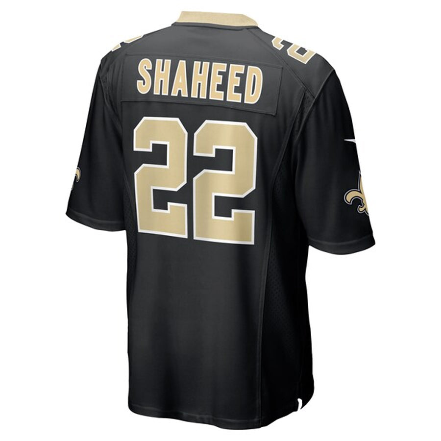 NO.Saints #22 Rashid Shaheed Player Black Home Game Football Jerseys football jersey product view 1