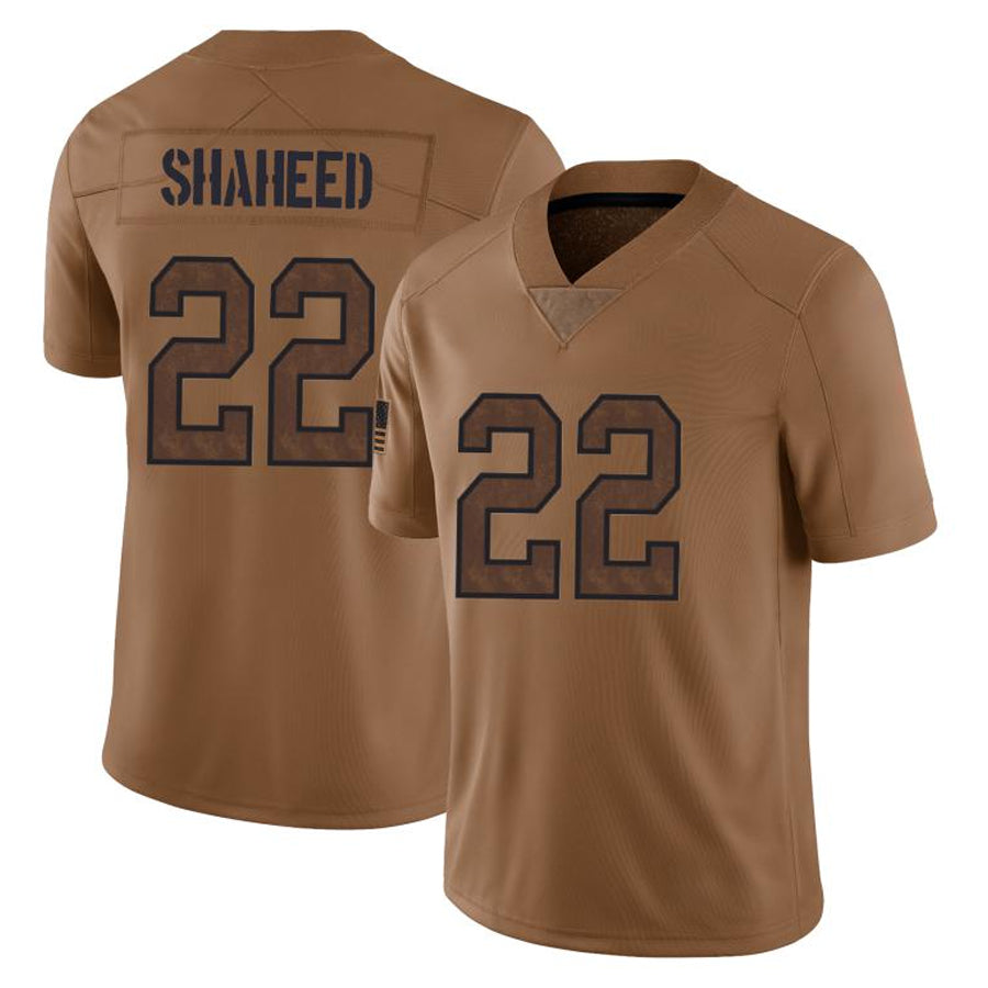 NO.Saints #22 Rashid Shaheed Player Brown Salute To Service Limited Football Jerseys football jersey product view 1