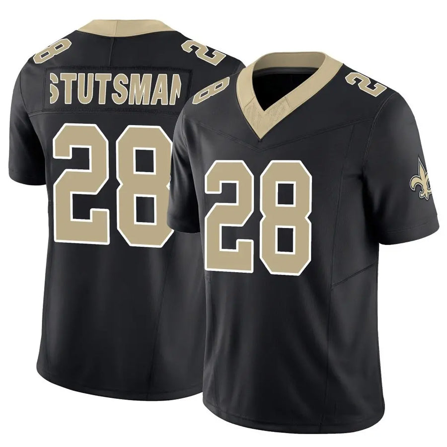 NO.Saints #28 Danny Stutsman Player Black Vapor F.U.S.E. Limited Football Jerseys football jersey product view 1