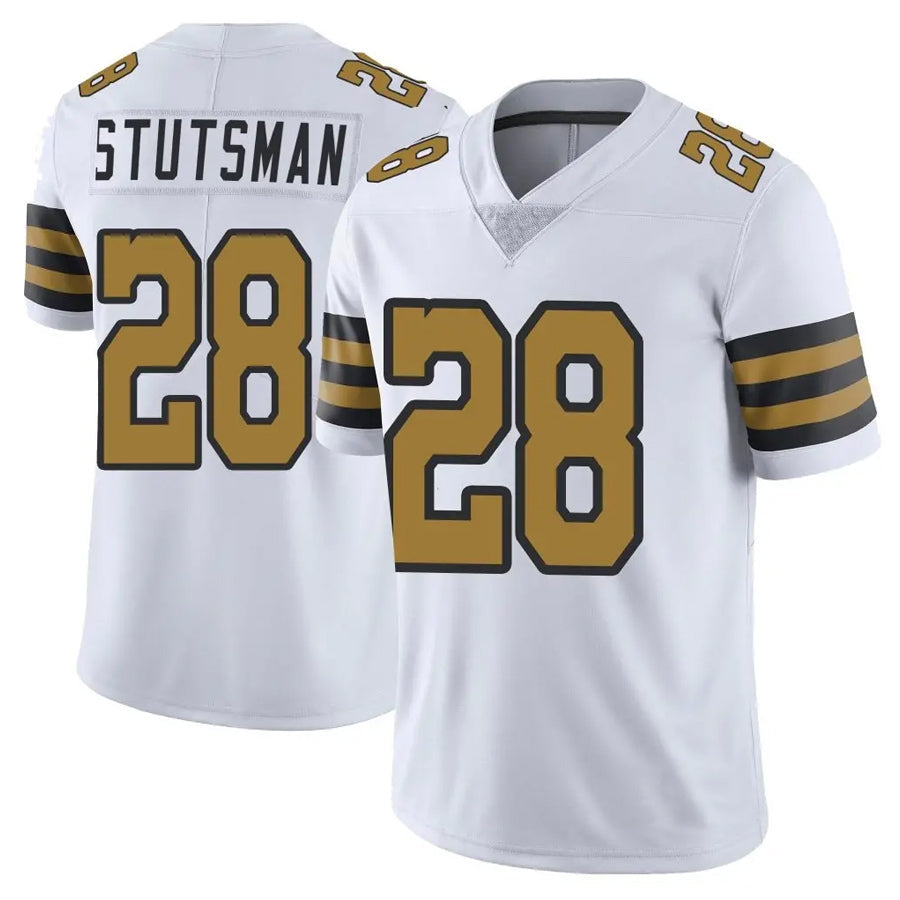 NO.Saints #28 Danny Stutsman Player White Alternate Vapor Limited Football Jerseys football jersey product view 1