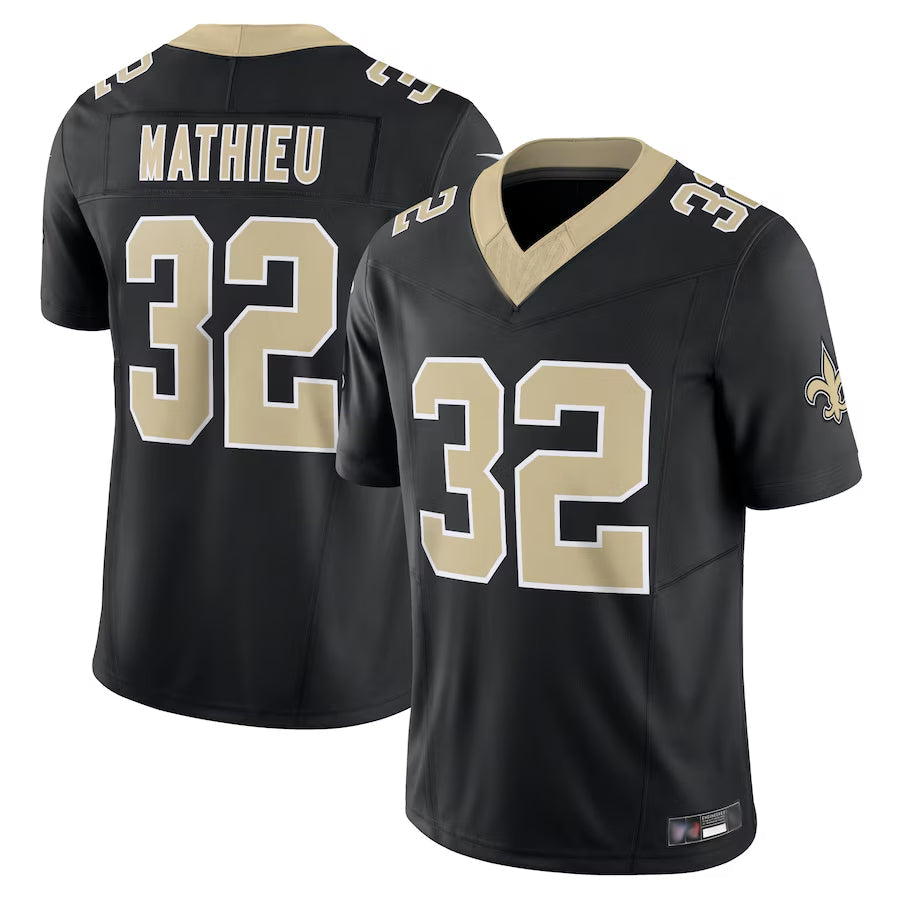 NO.Saints #32 Tyrann Mathieu Player Black Vapor F.U.S.E. Limited Football Jerseys football jersey product view 1