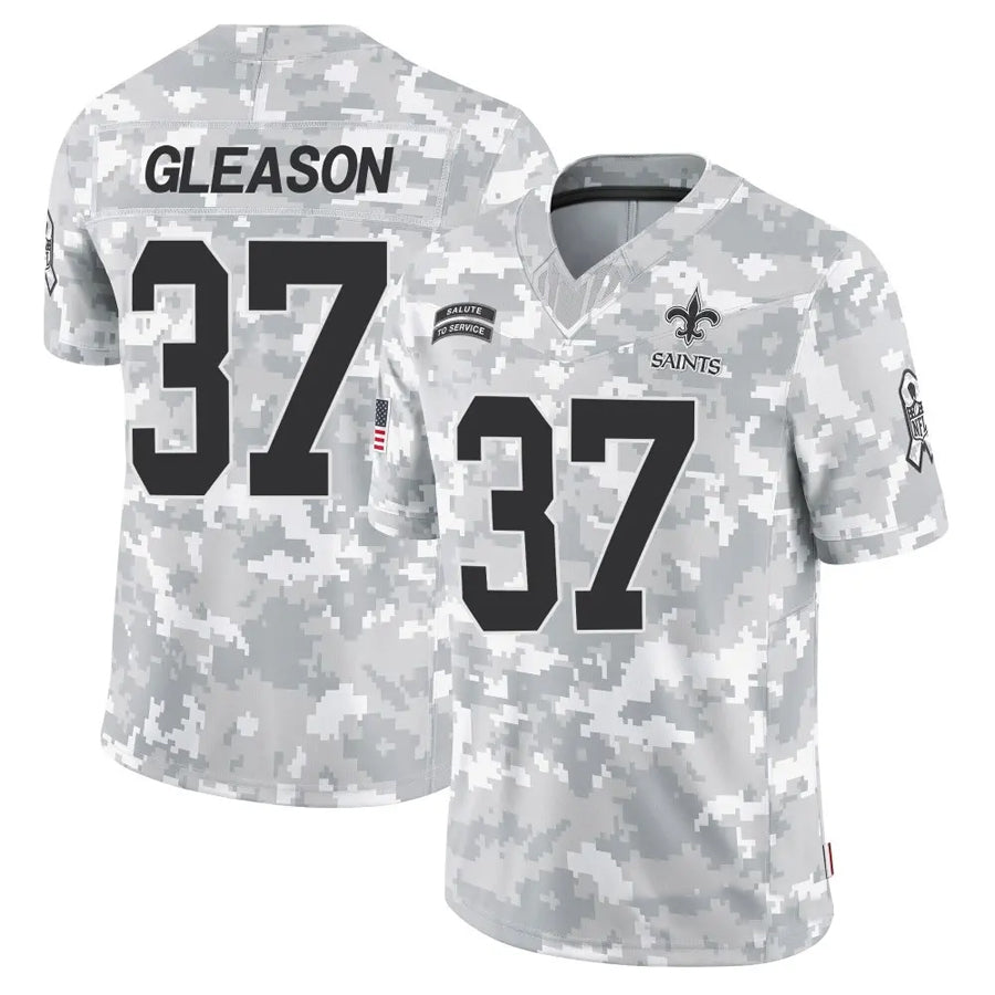NO.Saints #37 Steve Gleason Player Arctic Camo Salute to Service Limited Football Jerseys football jersey product view 1