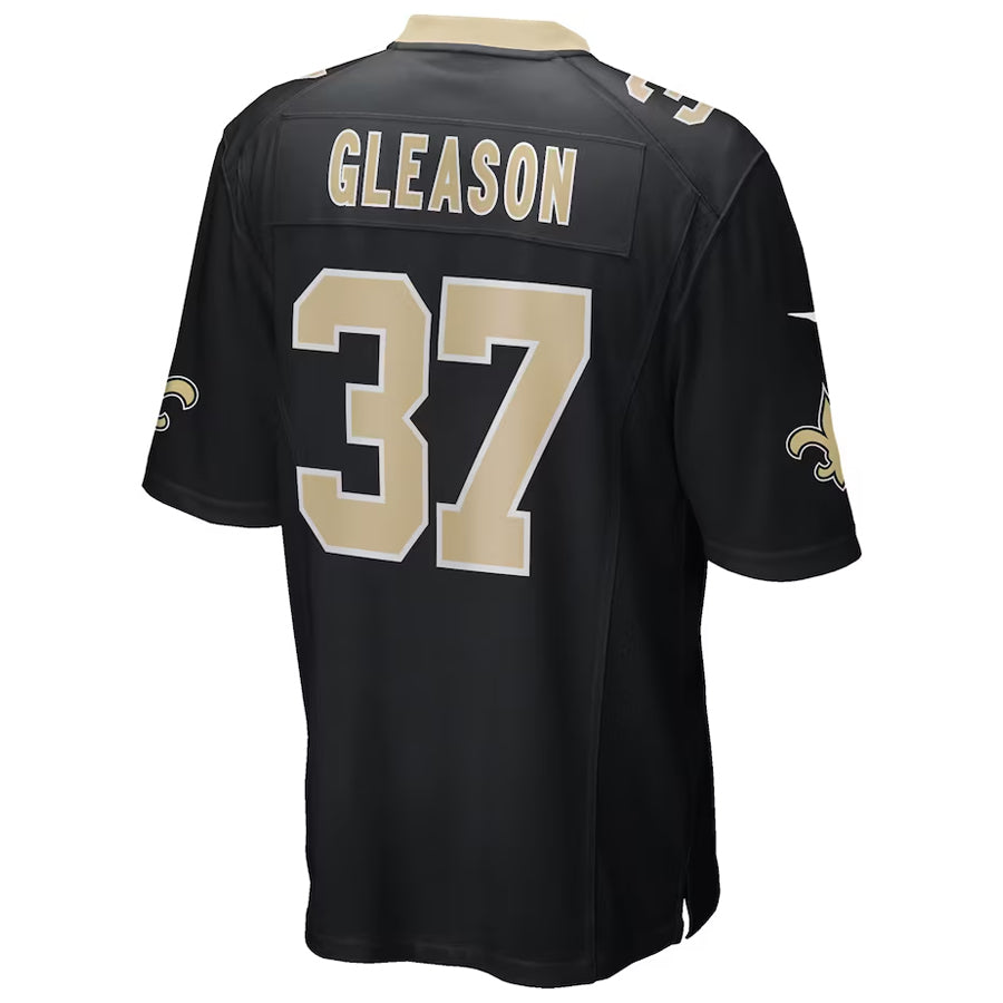 NO.Saints #37 Steve Gleason Player Black Home Game Football Jerseys football jersey product view 1