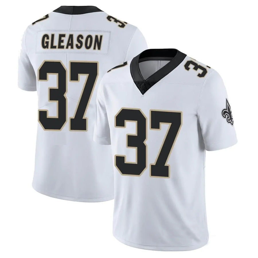 NO.Saints #37 Steve Gleason Player Carbon White Home Game Football Jerseys football jersey product view 1