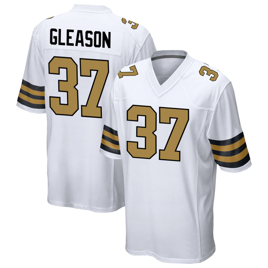 NO.Saints #37 Steve Gleason Player White Alternate Game Football Jerseys football jersey product view 1