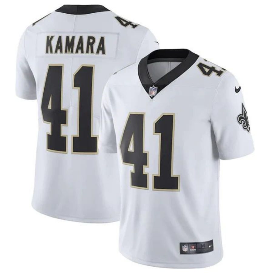 NO.Saints #41 Alvin Kamara White Vapor Untouchable Limited Football Jerseys football jersey product view 1