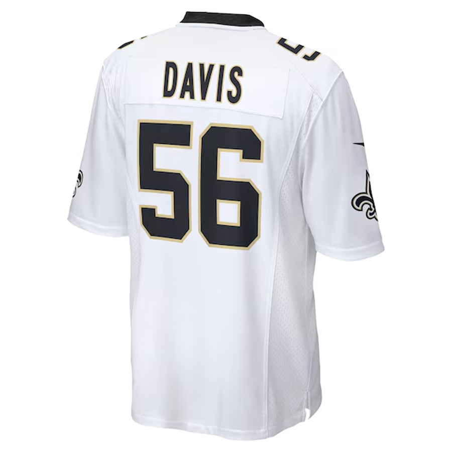 NO.Saints #56 Demario Davis Player White Home Game Football Jerseys football jersey product view 1