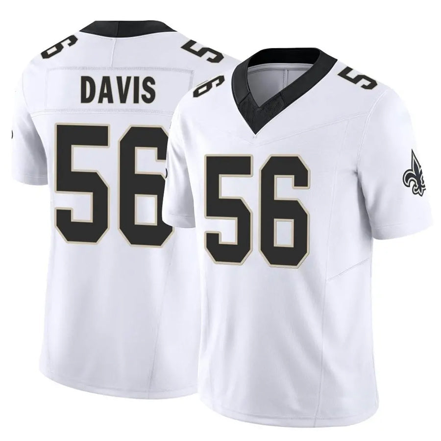 NO.Saints #56 Demario Davis Player White Vapor F.U.S.E. Limited Football Jerseys football jersey product view 1