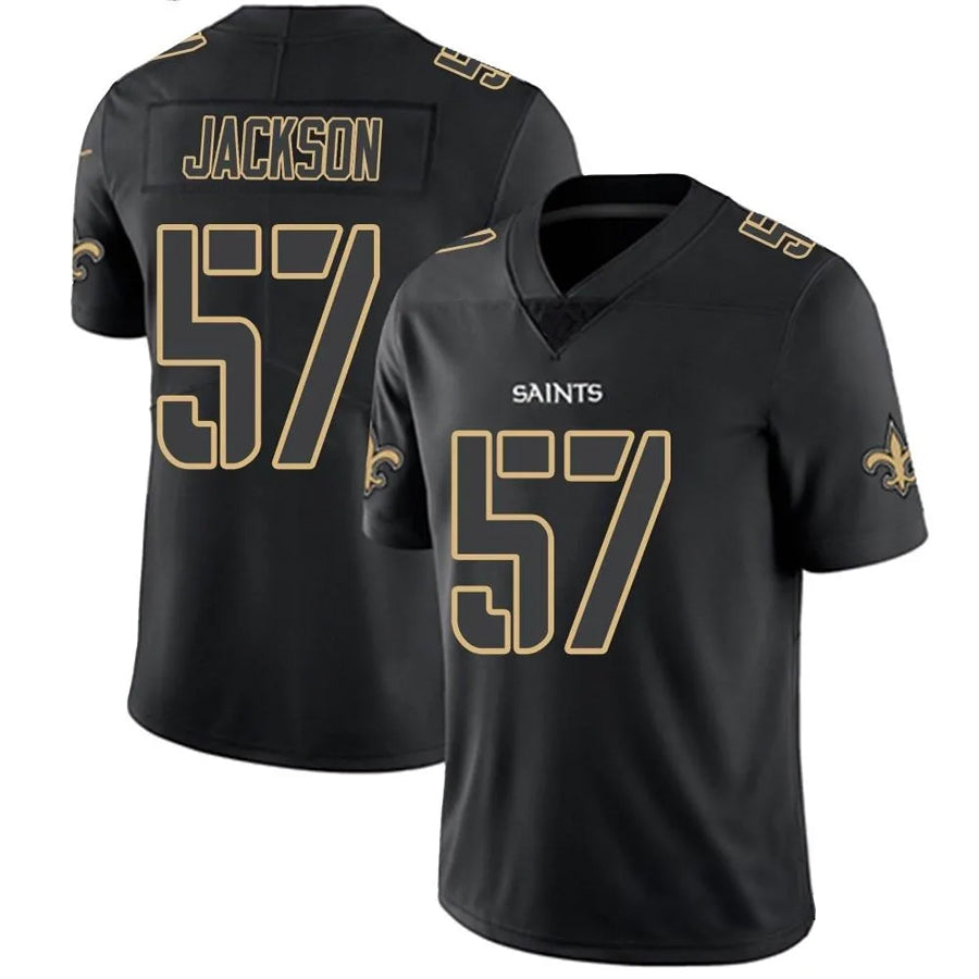 NO.Saints #57 Rickey Jackson Player Limited Black Impact Football Jerseys football jersey product view 1