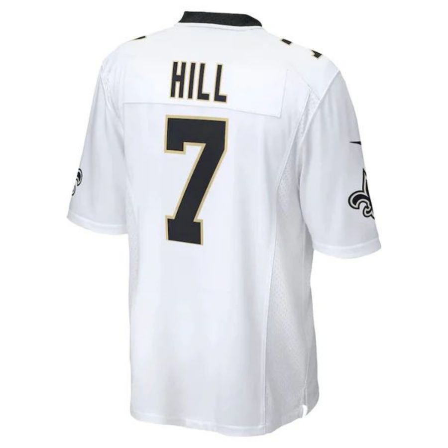 #7 Taysom Hill Player NO.Saints White Game Football Jerseys football jersey product view 1