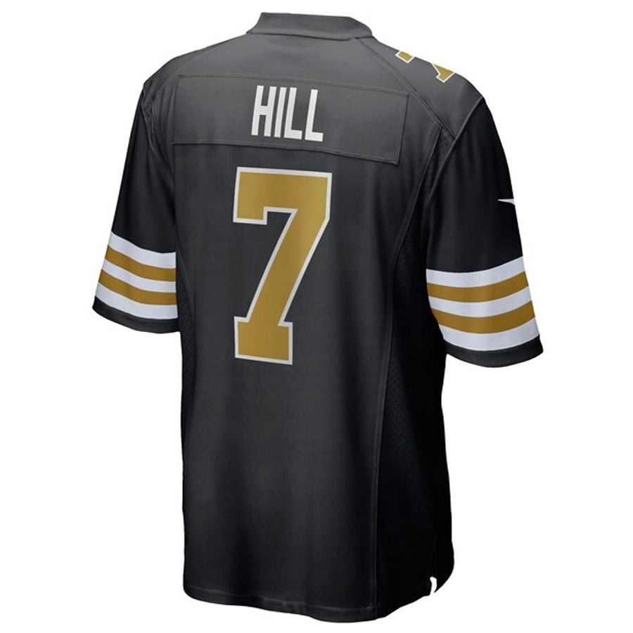 NO.Saints #7 Taysom Hill Player Black Alternate Game Football Jerseys football jersey product view 1