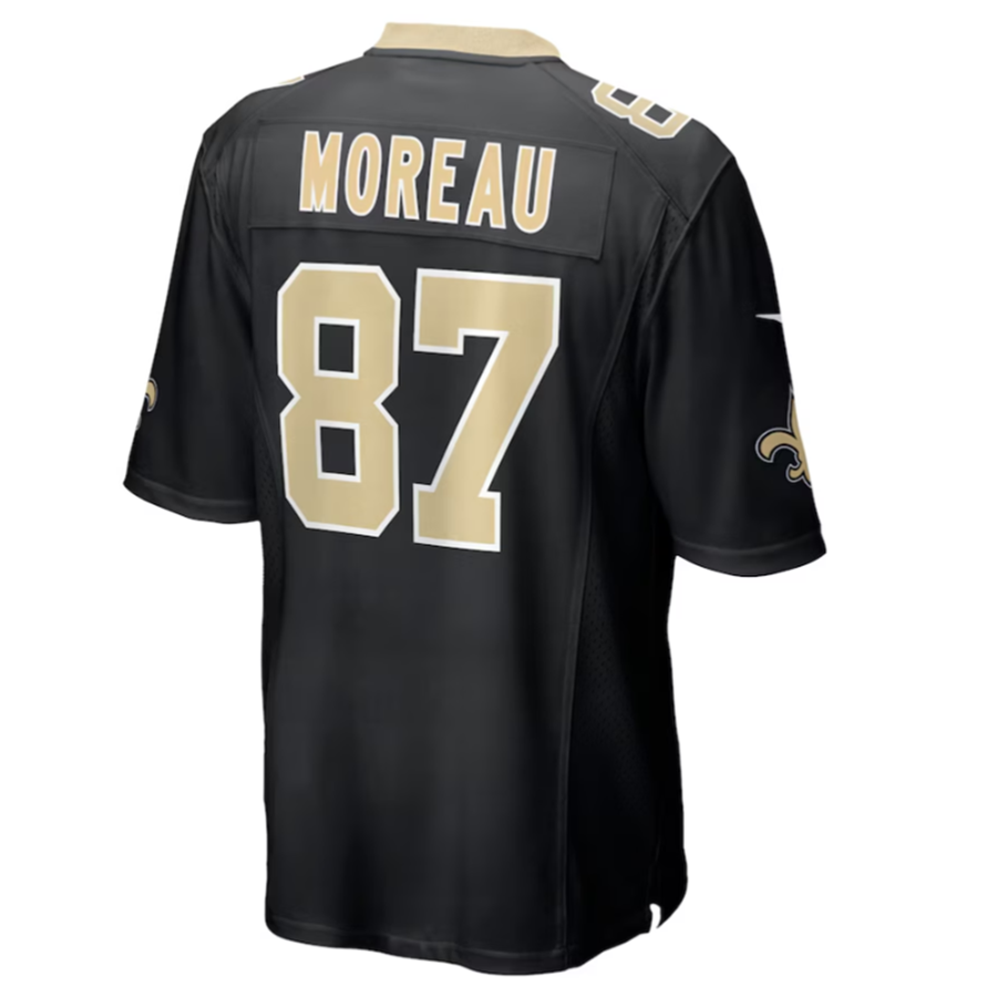 NO.Saints #87 Foster Moreau Player Black Game Football Jerseys football jersey product view 1