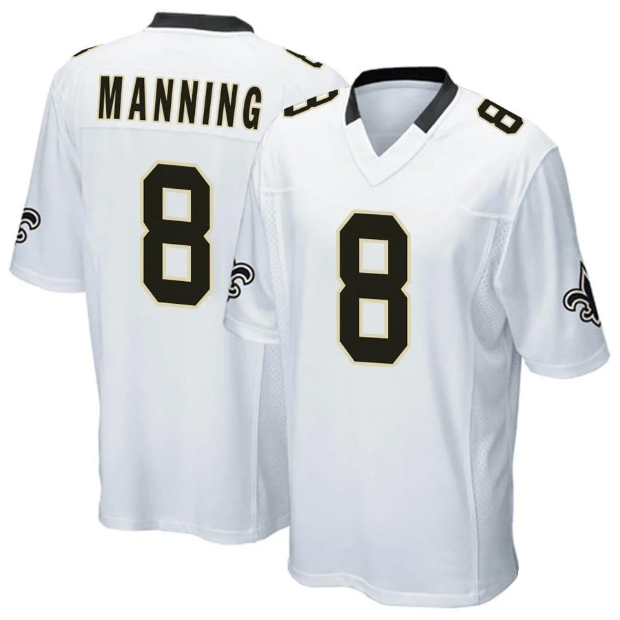 NO.Saints #8 Archie Manning Player White Home Game Football Jerseys football jersey product view 1