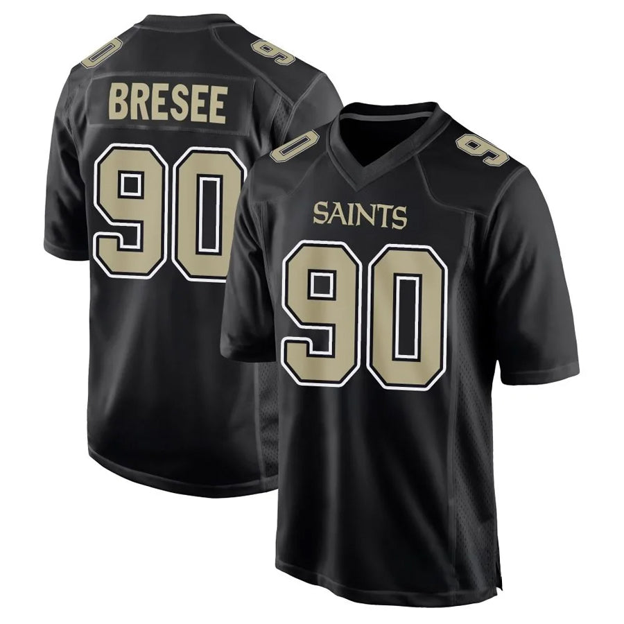 NO.Saints #90 Bryan Bresee Player Carbon Black Fashion Game Football Jerseys football jersey product view 1