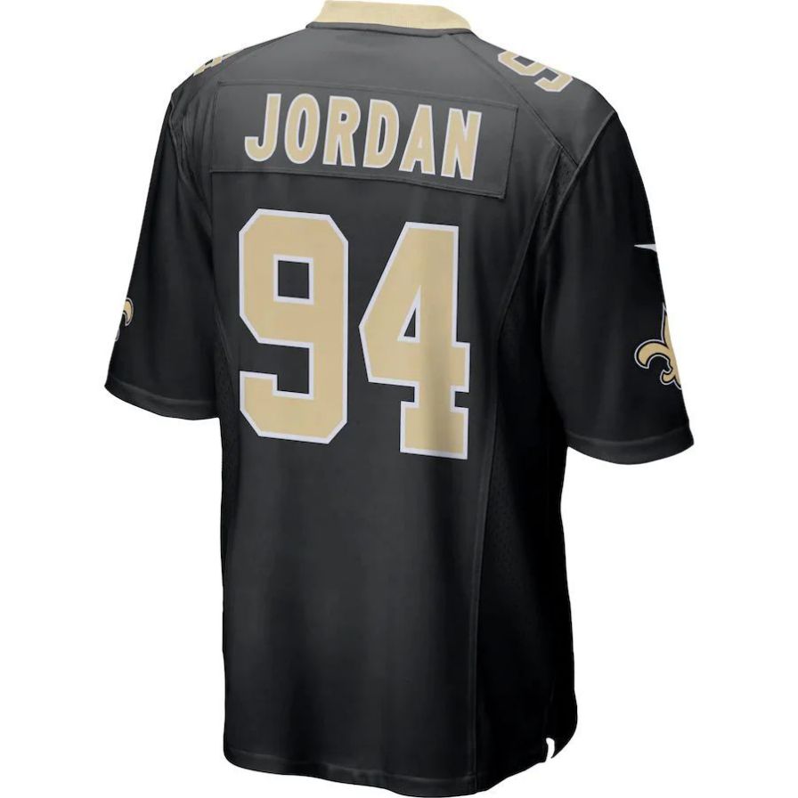 #94 Cameron Jordan Player NO.Saints Black Game Football Jerseys football jersey product view 1