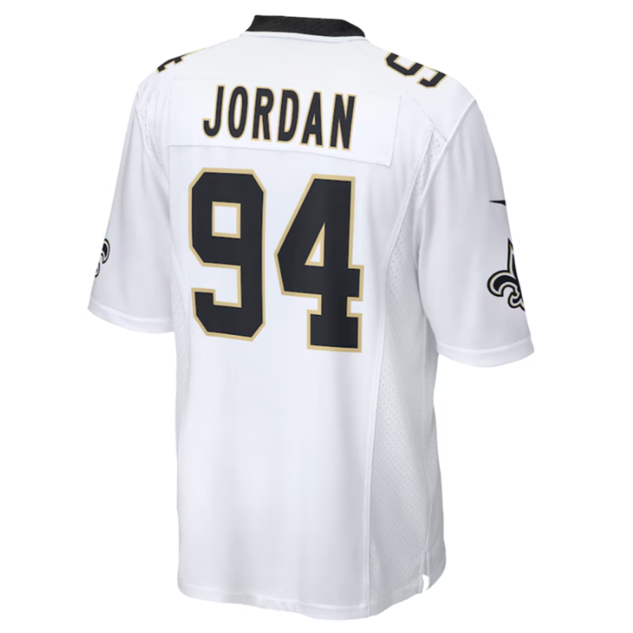 #94 Cameron Jordan Player NO.Saints White Game Football Jerseys football jersey product view 1