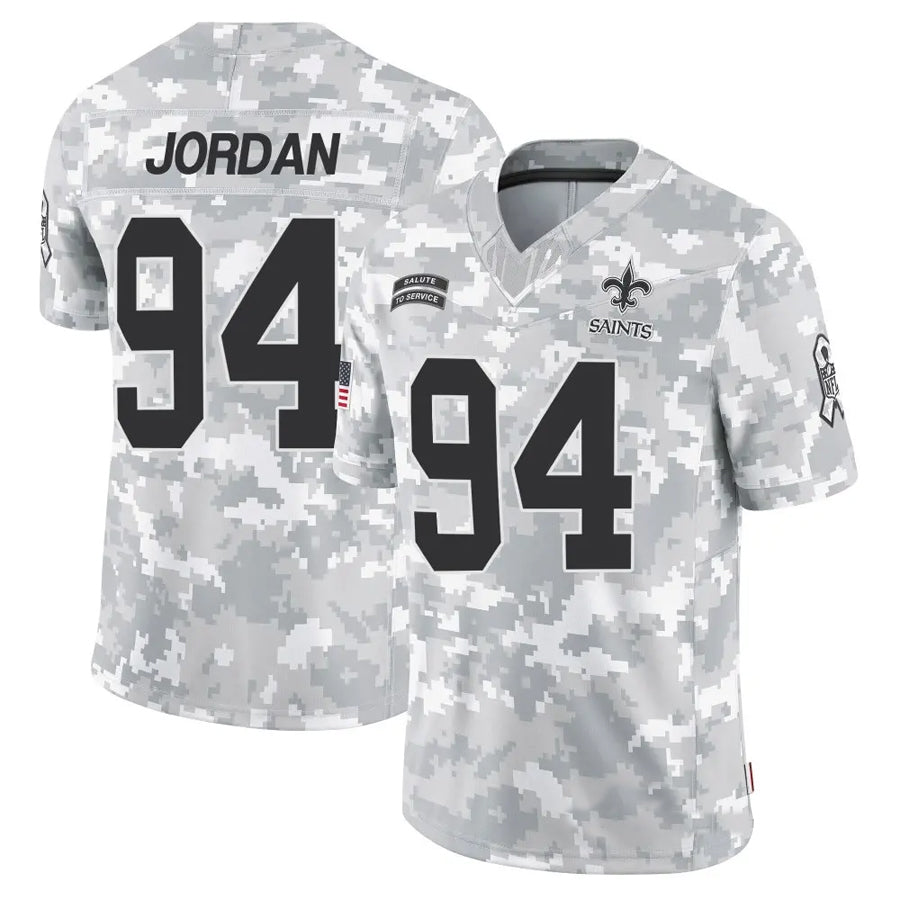 NO.Saints #94 Cameron Jordan Player Arctic Camo Salute to Service Limited Football Jerseys football jersey product view 1