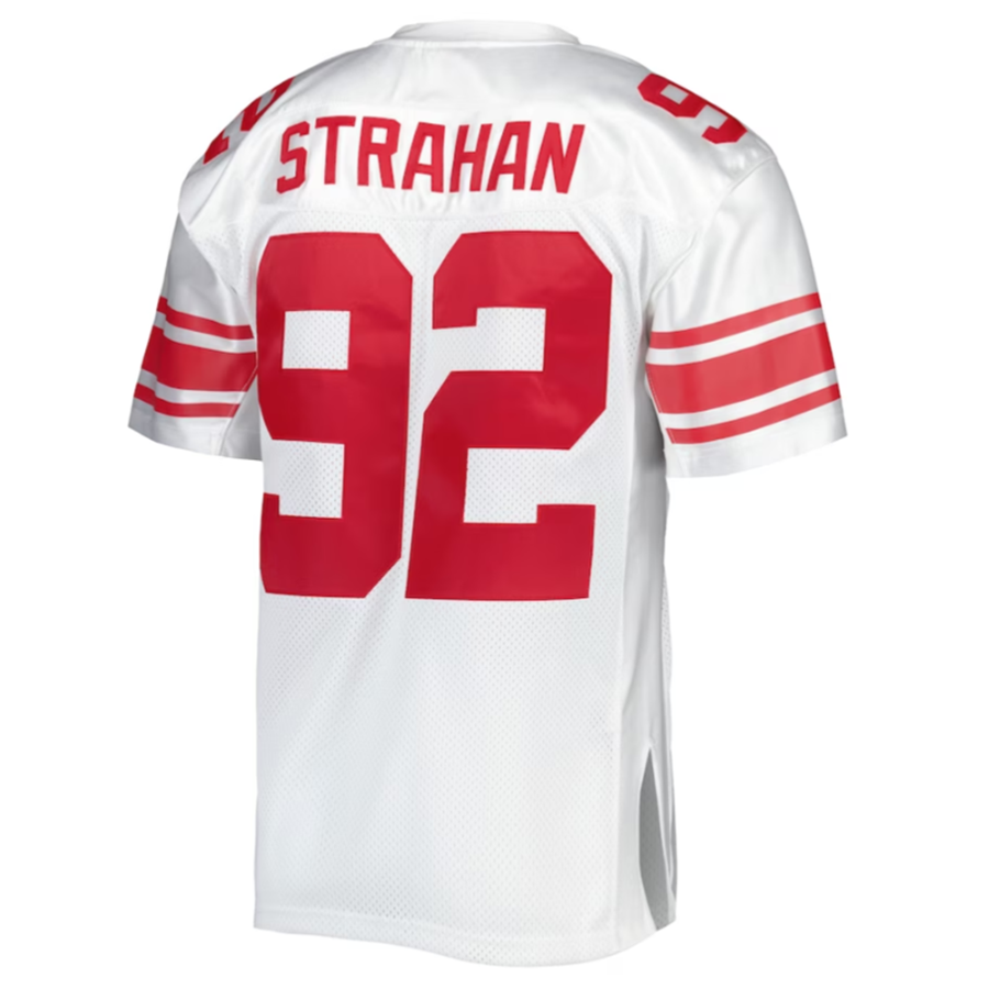 NY.Giants #92 Michael Strahan White Authentic Throwback Retired Player Jersey Stitched American Football Jerseys football jersey product view 1