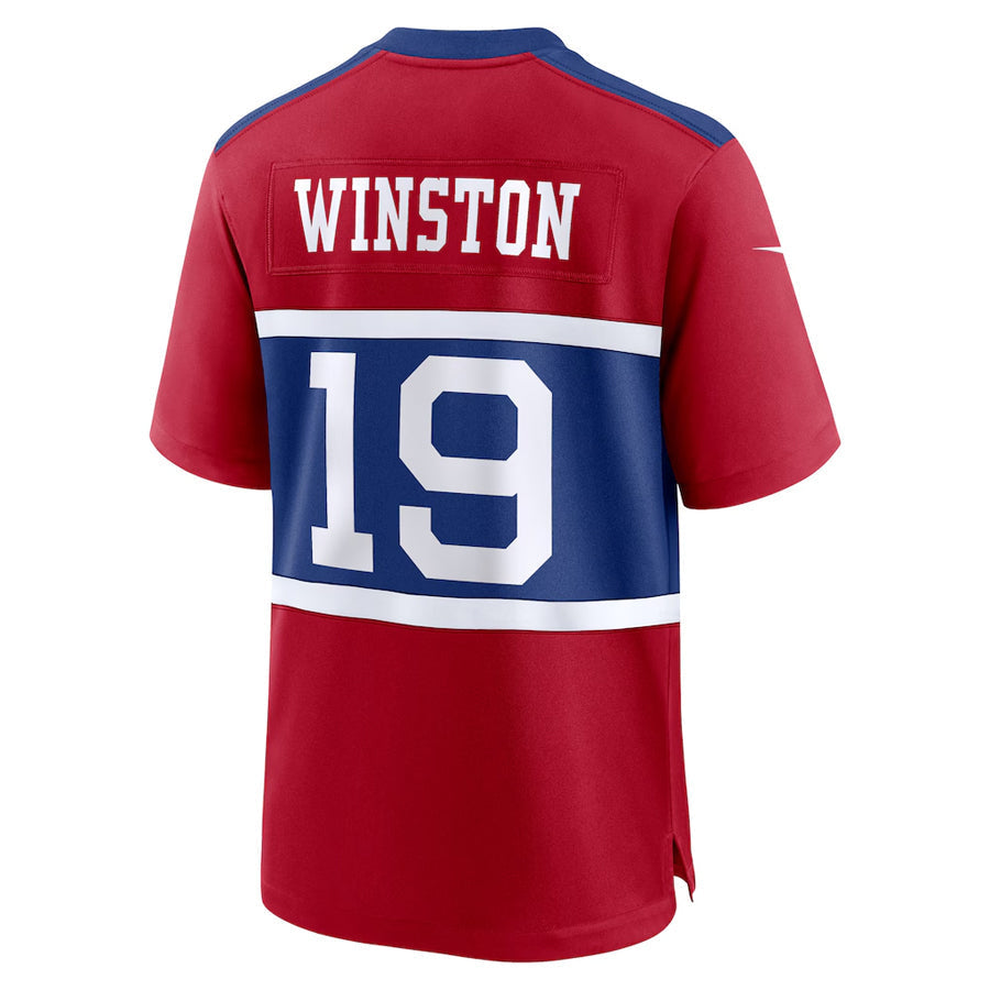 NY.Giants #19 Jameis Winston Player Red Home Game Football Jerseys football jersey product view 1