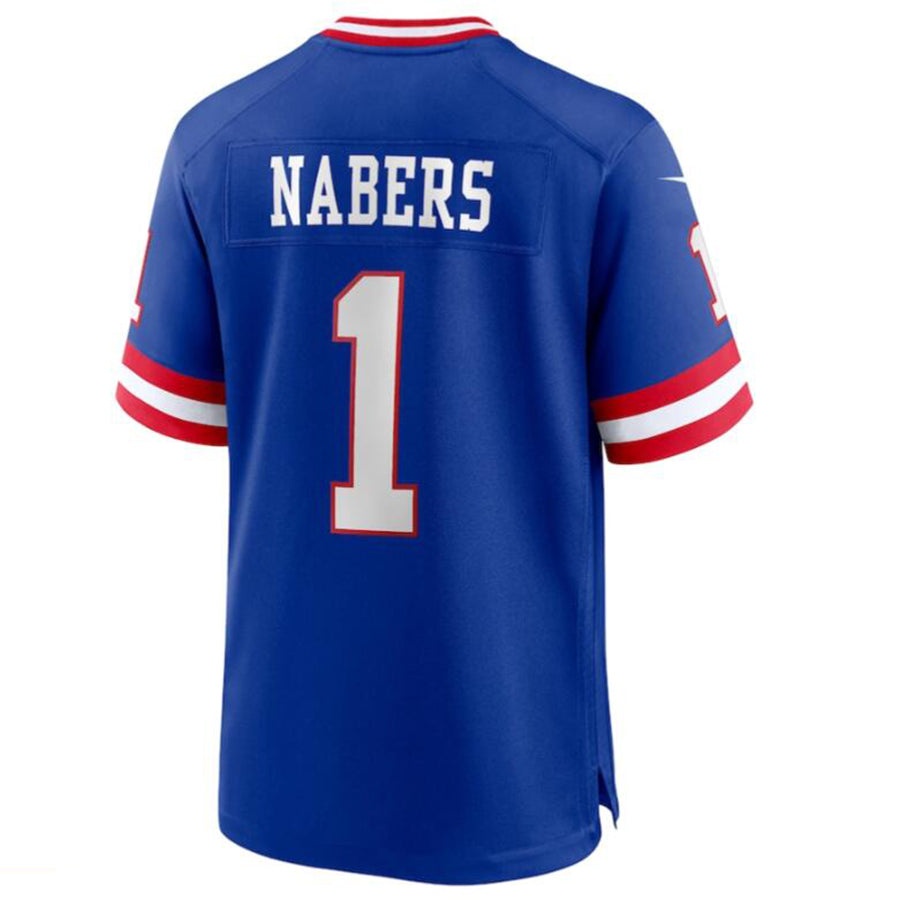 #1 Malik Nabers Player NY.Giants Royal Game Stitched Football Jerseys football jersey product view 1