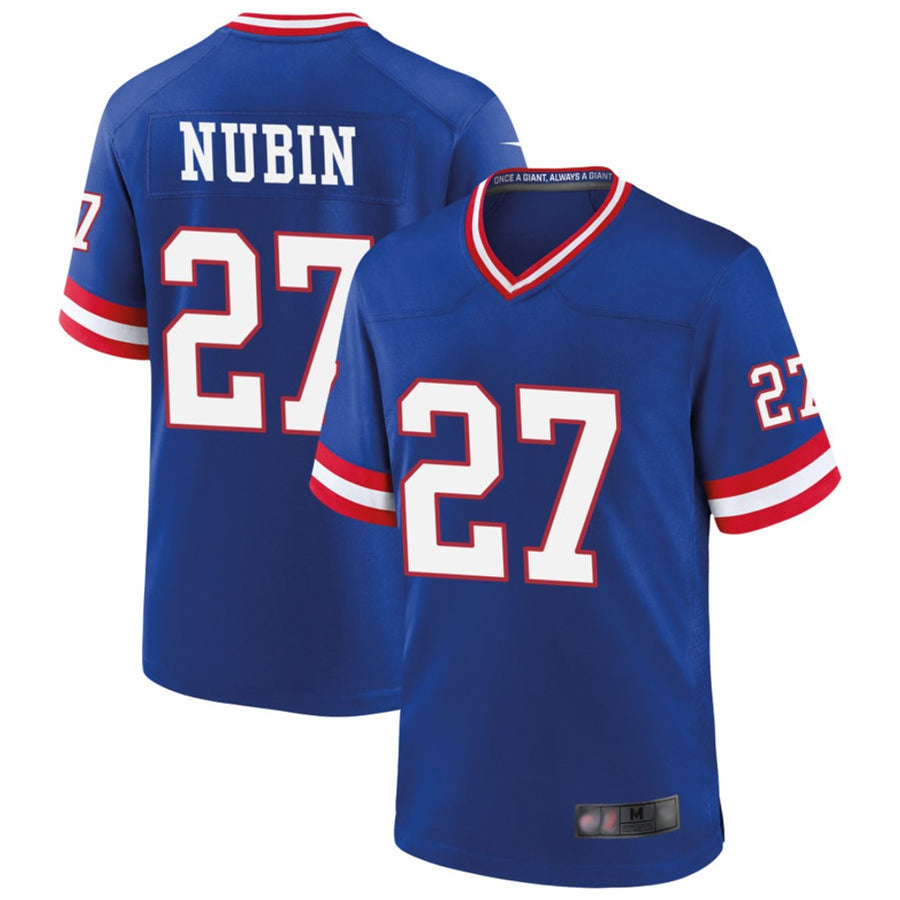 NY.Giants #27 Tyler Nubin Player Royal Home Game Football Jerseys football jersey product view 1