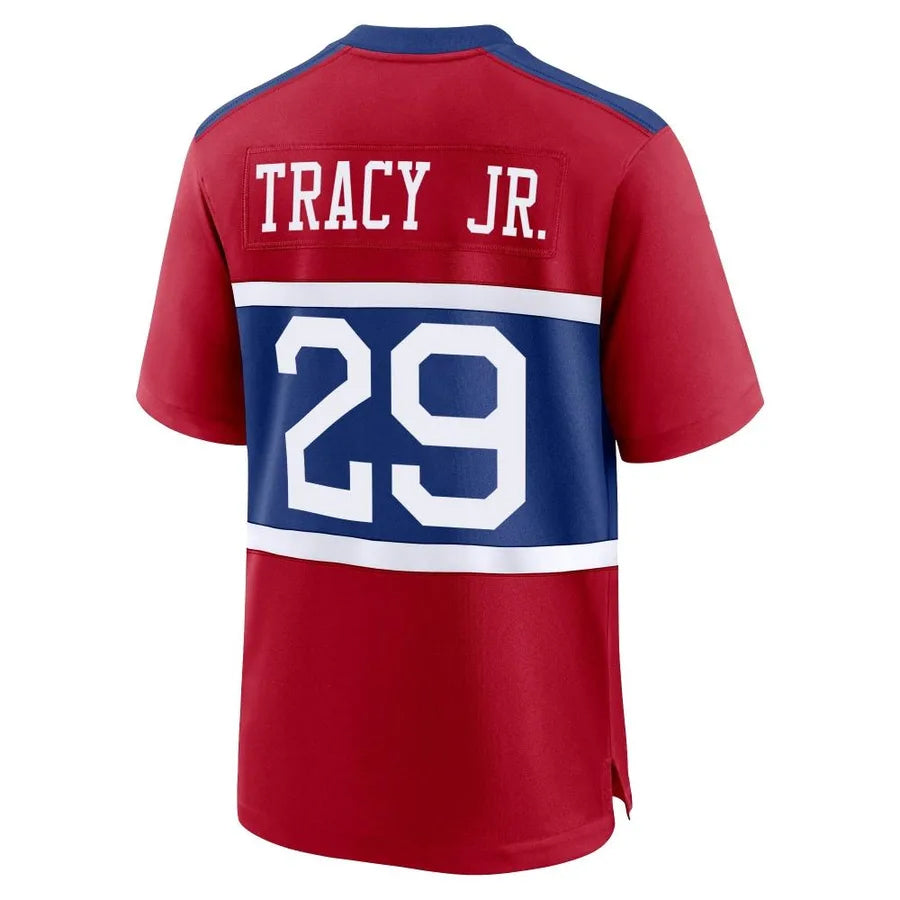 NY.Giants #29 Tyrone Tracy Jr. Player Red Home Game Football Jerseys football jersey product view 1