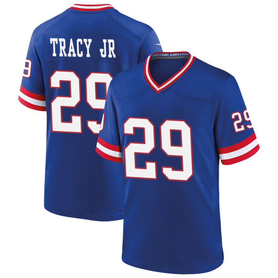 NY.Giants #29 Tyrone Tracy Jr. Player Royal Classic Game Football Jerseys football jersey product view 1