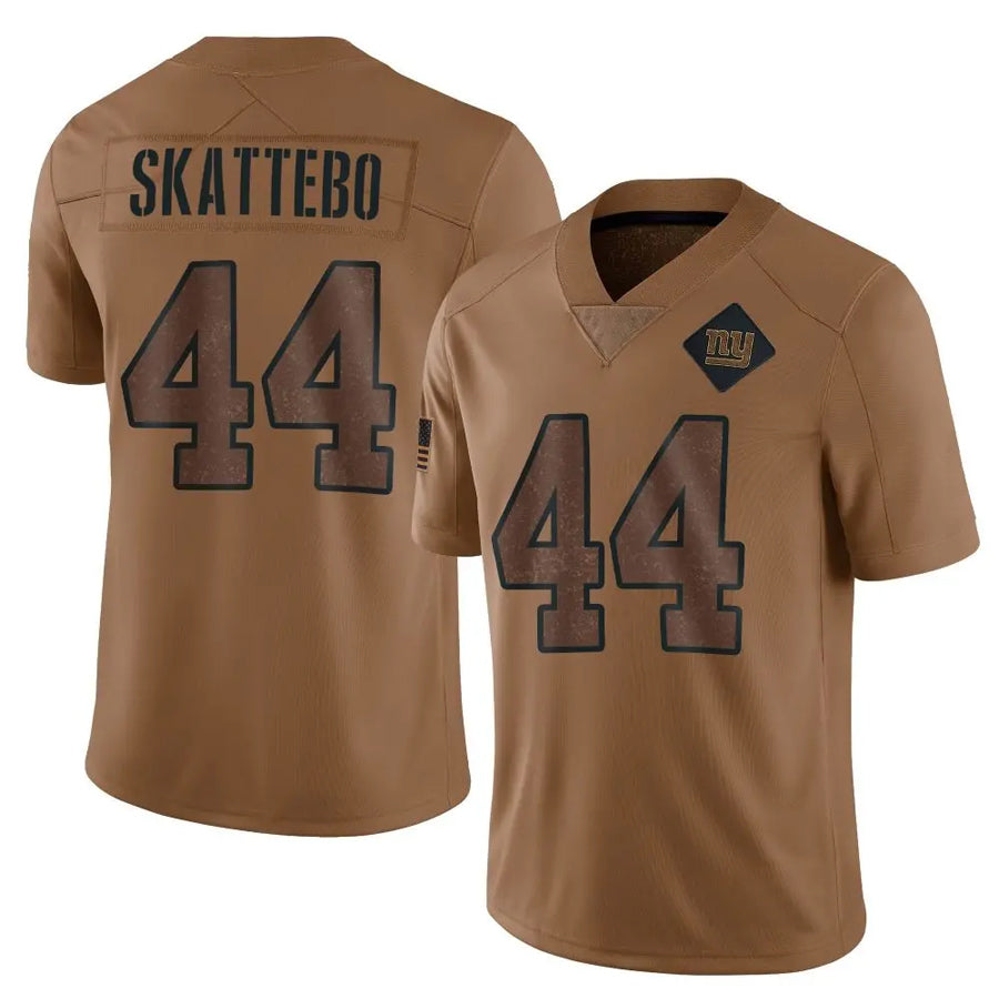 NY.Giants #44 Cam Skattebo Player Brown Salute To Service Limited Football Jerseys football jersey product view 1