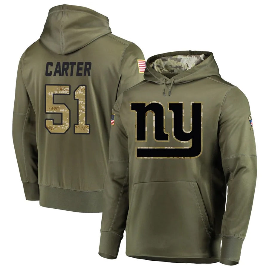 NY.Giants #51 Abdul Carter Player Salute to Service Hoodies Football Jerseys football jersey product view 1