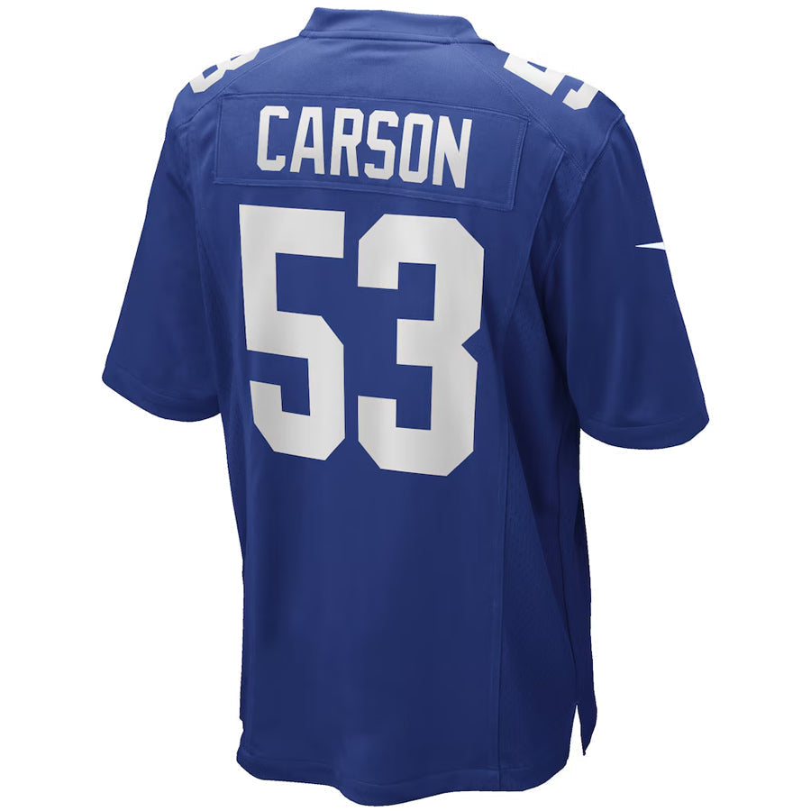 NY.Giants #53 Harry Carson Player Royal Game Football Jerseys football jersey product view 1
