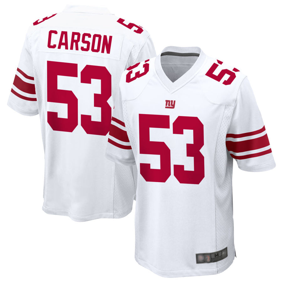 NY.Giants #53 Harry Carson Player White Home Game Football Jerseys football jersey product view 1