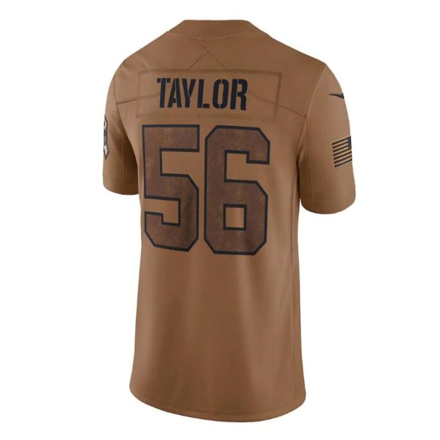 #56 Lawrence Taylor Player NY.Giants Brown Salute To Service Limited Football Jerseys football jersey product view 1
