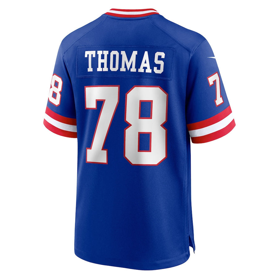 NY.Giants #78 Andrew Thomas Player Royal Home Game Football Jerseys football jersey product view 1