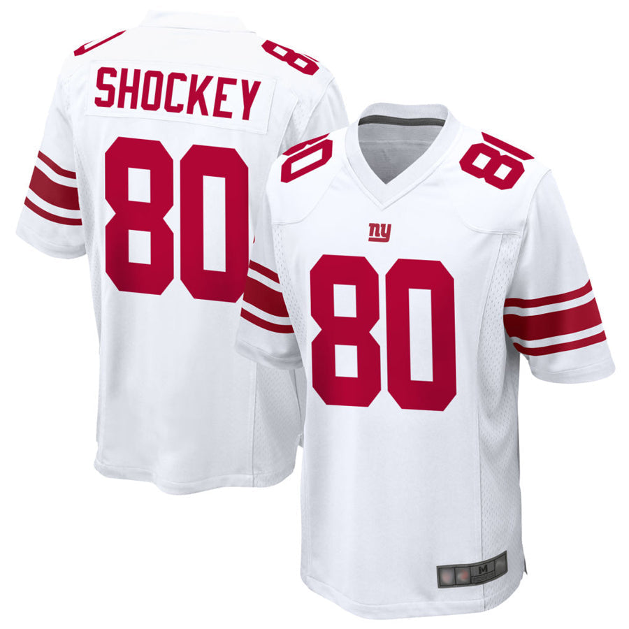 NY.Giants #80 Jeremy Shockey Player White Home Game Football Jerseys football jersey product view 1