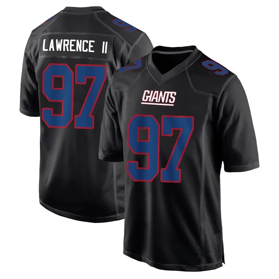 NY.Giants #97 Dexter Lawrence II Player Black Carbon Fashion Football Jerseys football jersey product view 1