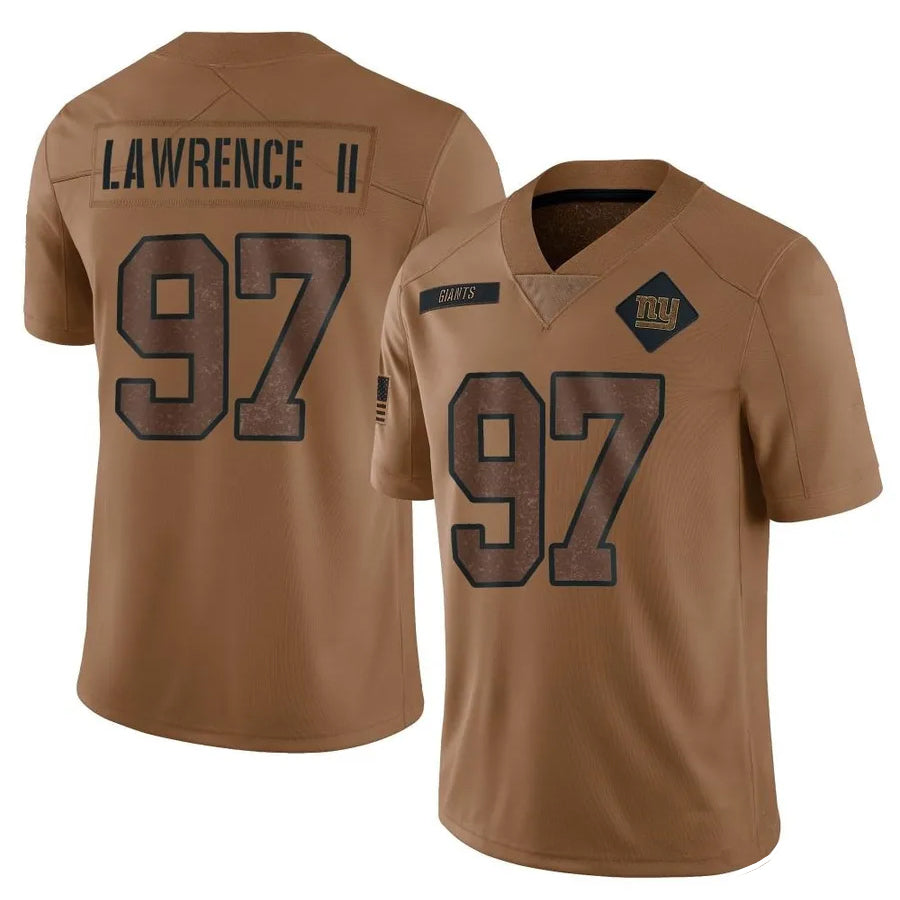NY.Giants #97 Dexter Lawrence II Player Brown Salute To Service Limited Football Jerseys football jersey product view 1