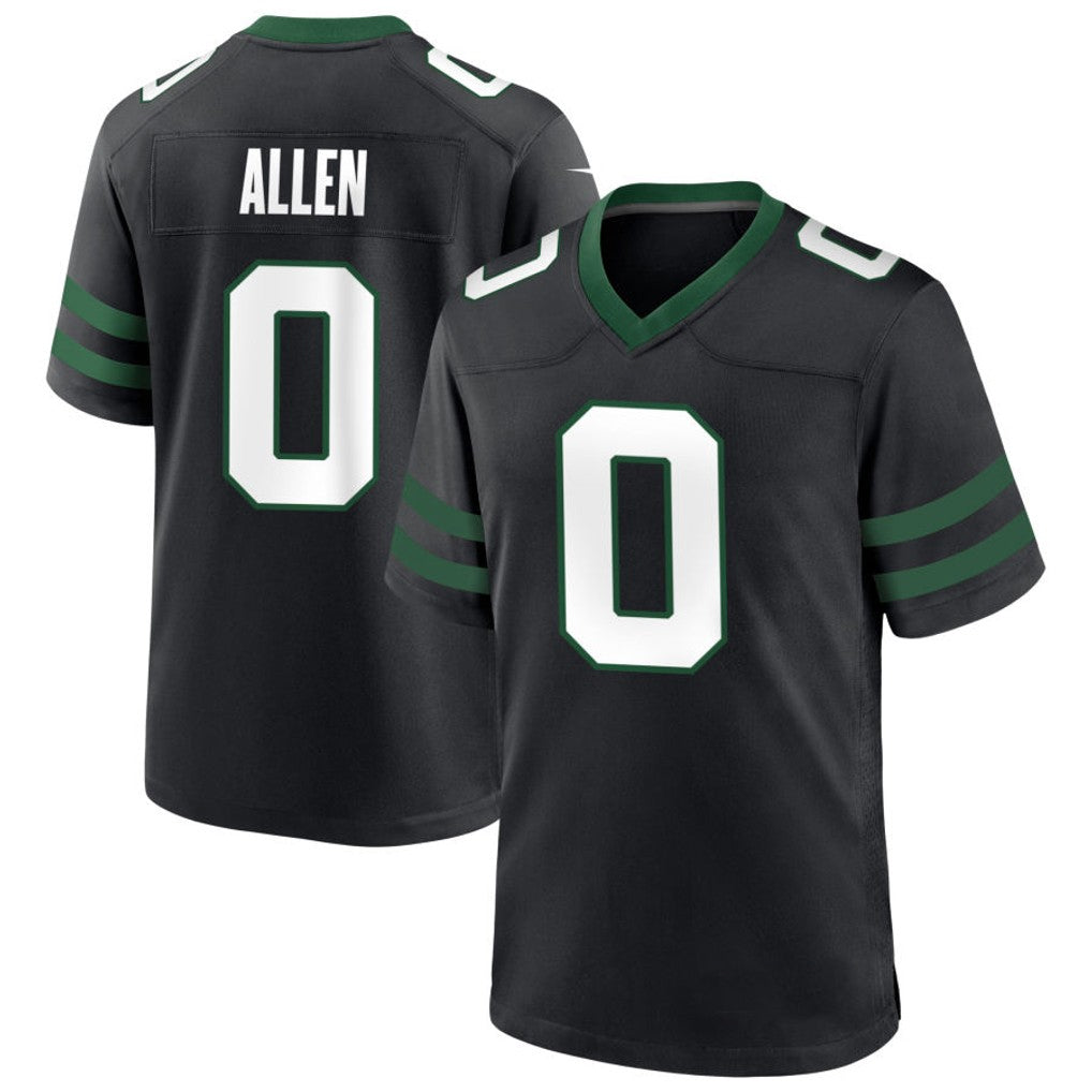 NY.Jets #0 Braelon Allen Player Black Home Game Football Jerseys football jersey product view 1