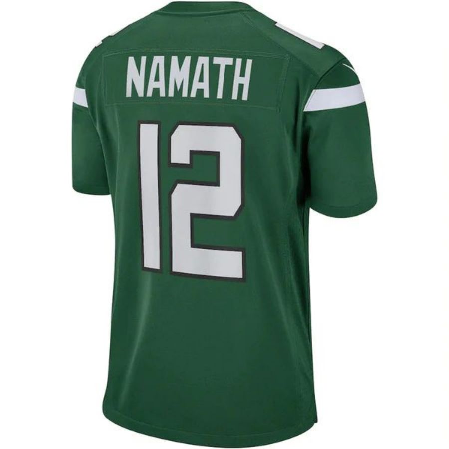#12 Joe Namath Player NY.Jets Gotham Green Game Football Jerseys football jersey product view 1
