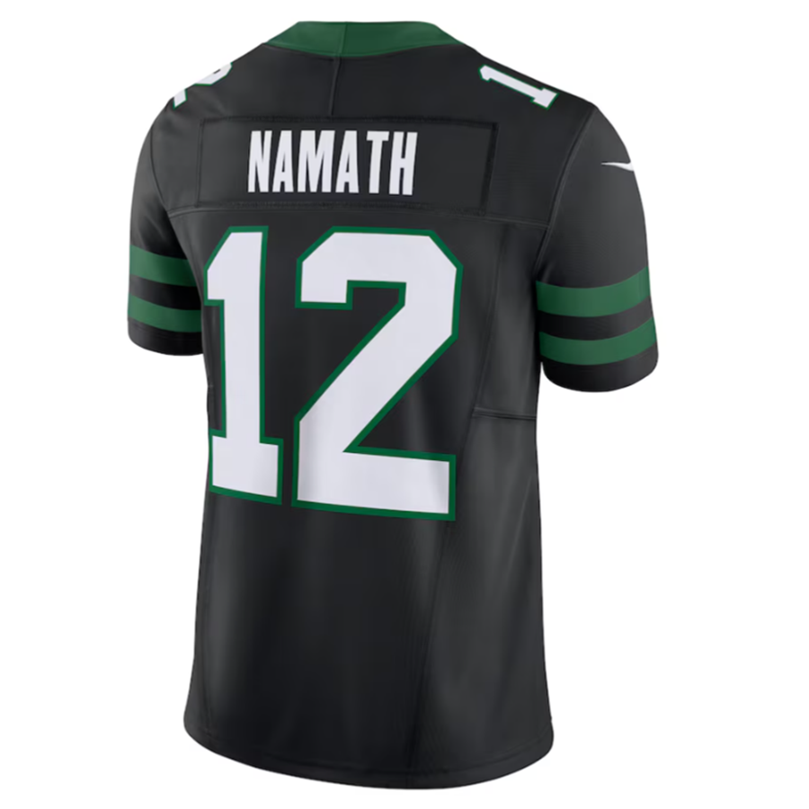 #12 Joe Namath Player NY.Jets Black Vapor F.U.S.E. Limited Football Jerseys football jersey product view 1