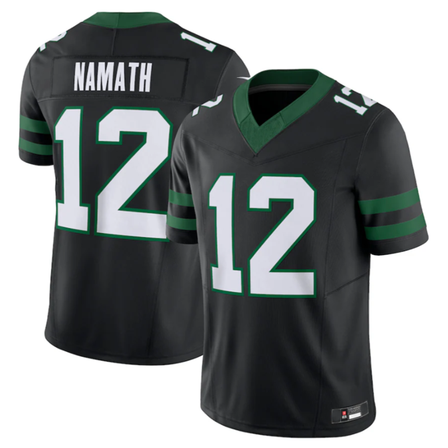 #12 Joe Namath Player NY.Jets Black Vapor F.U.S.E. Limited Football Jerseys football jersey product view 2