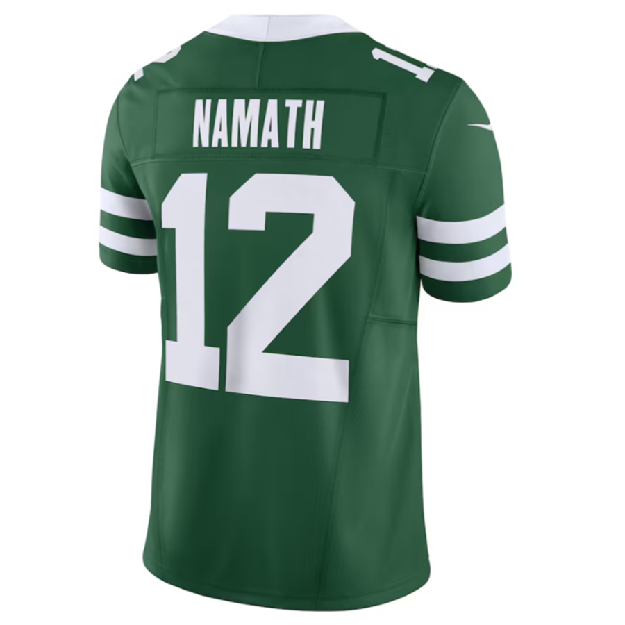 #12 Joe Namath Player NY.Jets Green Vapor F.U.S.E. Limited Football Jerseys football jersey product view 1