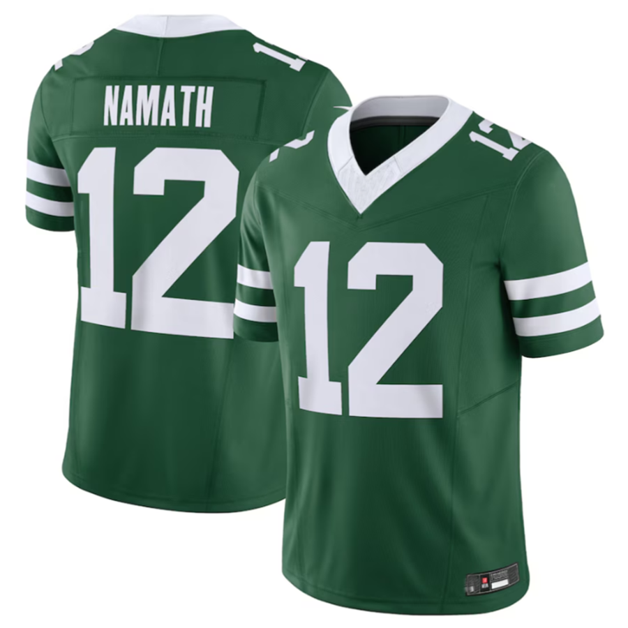 #12 Joe Namath Player NY.Jets Green Vapor F.U.S.E. Limited Football Jerseys football jersey product view 2