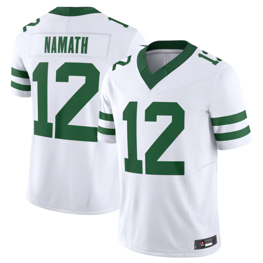 #12 Joe Namath Player NY.Jets White Vapor F.U.S.E. Limited Football Jerseys football jersey product view 2
