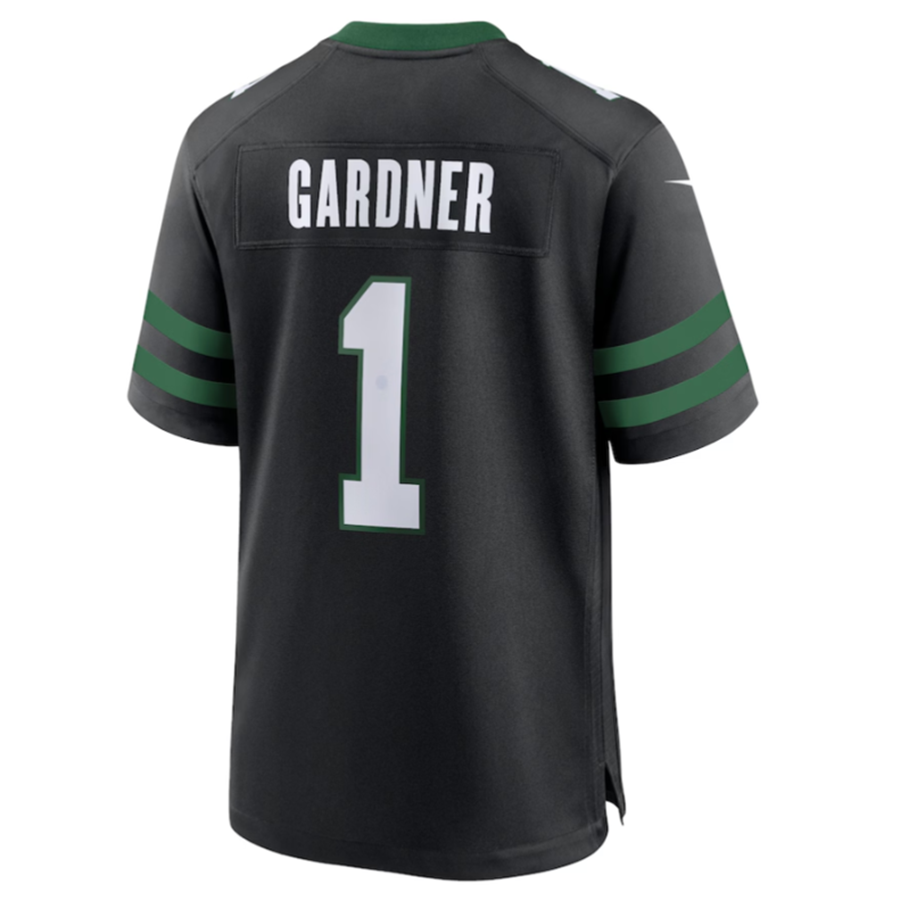 #1 Ahmad Sauce Gardner Player NY.Jets Legacy Black Game Football Jerseys football jersey product view 1