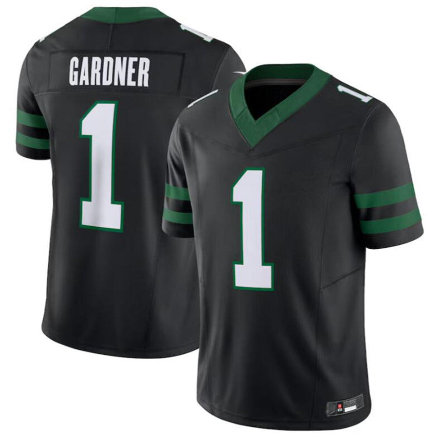 #1 Ahmad Sauce Gardner Player NY.Jets Black Vapor F.U.S.E. Limited Football Jerseys football jersey product view 2